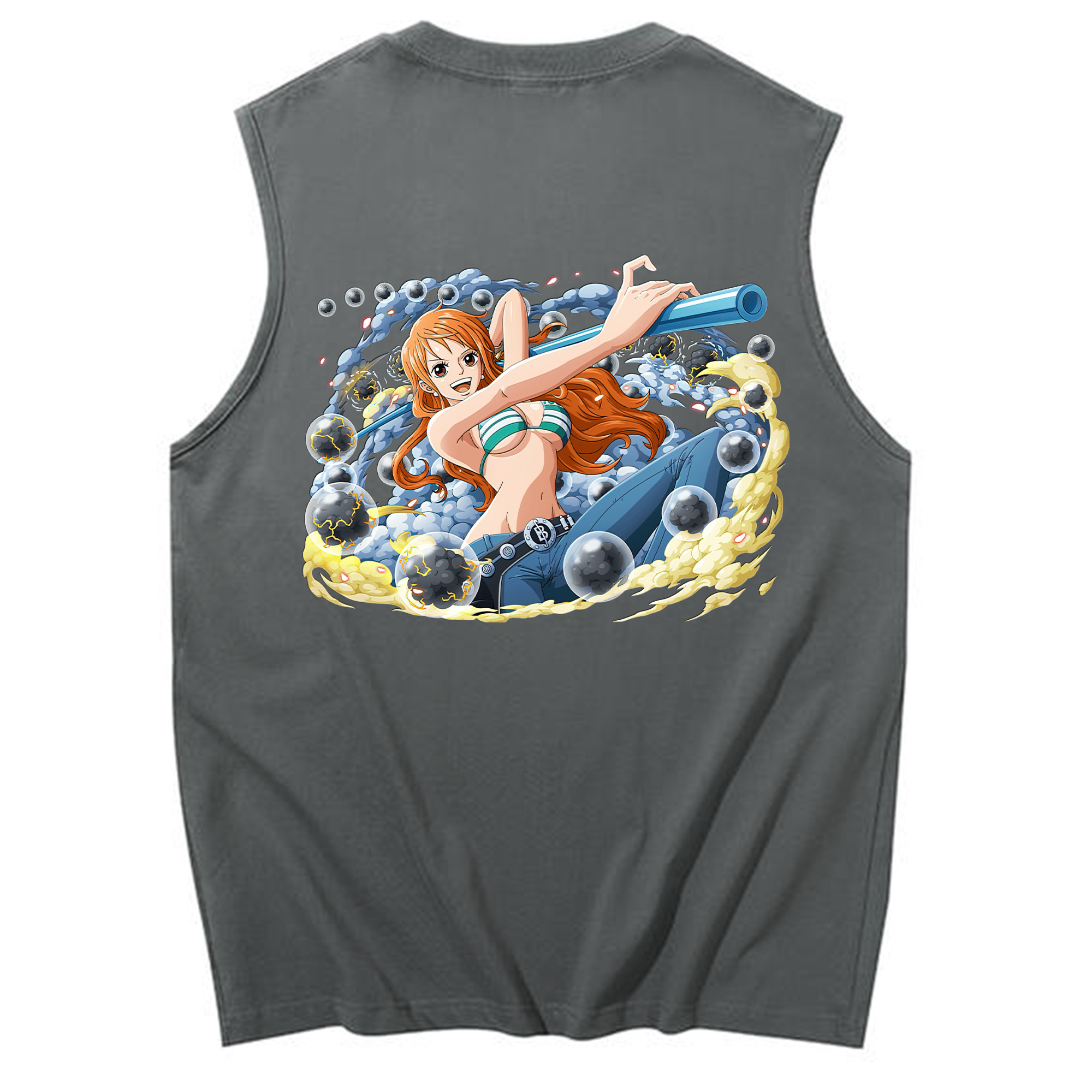 ワンピース ナミ ONE PIECE Nami コットン100％タンクトップ（背面プリント）
